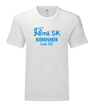 T-shirt "BJÖRKPARKEN" Vit/blå