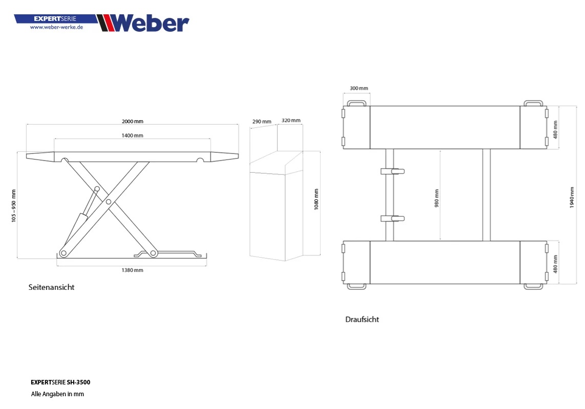 Mobil Låglyft Weber Expert Series SH-3500 - 3