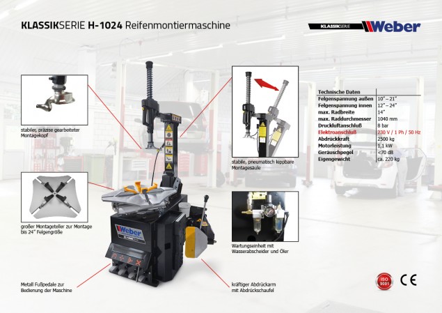 Däckmaskin Weber Klassik Series H-1024 - 2