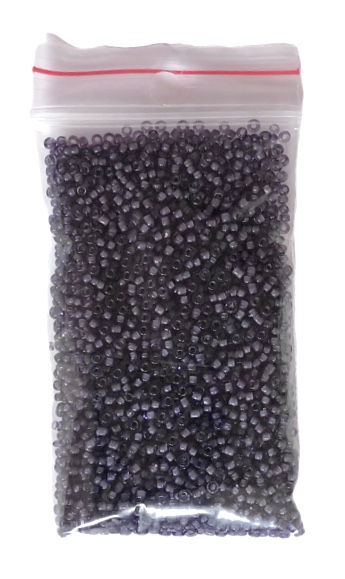 Runda glaspärlor 15/0  lila 15g