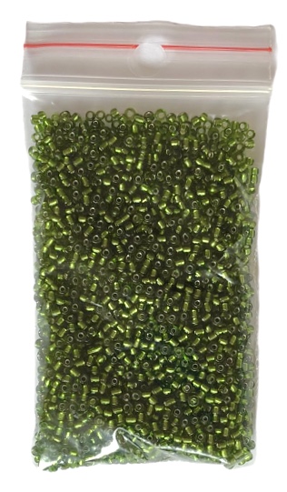 Runda glaspärlor 15/0 Grön 15g