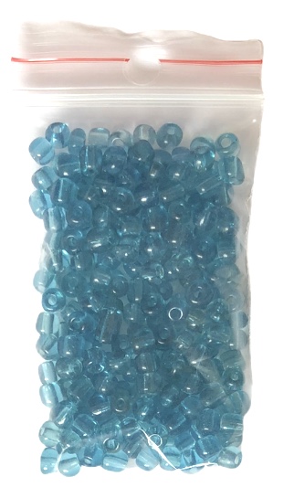 Runda glaspärlor 6/0 Turkos  15g
