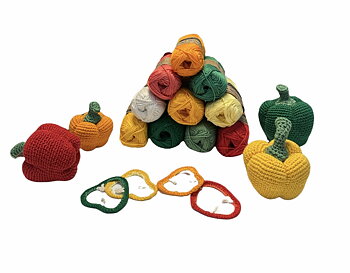 Mönster med garn till Paprika "storpack"