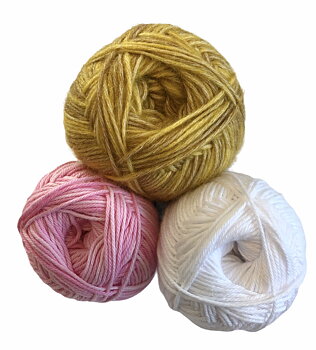 Mönster med garn till Ministrut - Rosa -Glass