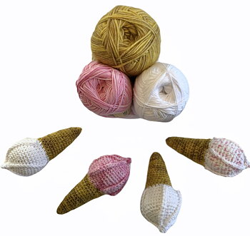 Mönster med garn till Ministrut - Rosa -Glass