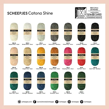 Catona Shine  Bridal White - Silver 105-S