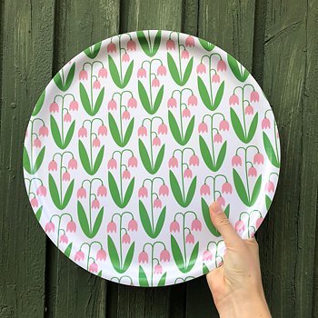 Tray 35 cm, LINNEA white