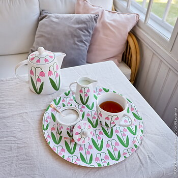 Tray 35 cm, LINNEA white