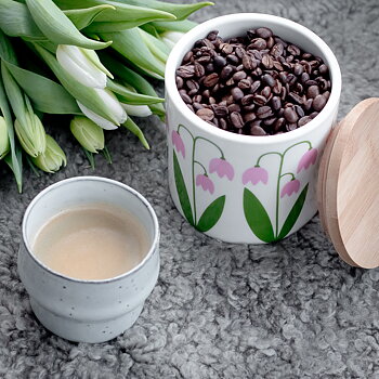 Burk 0,75 L med trälock, Linnea