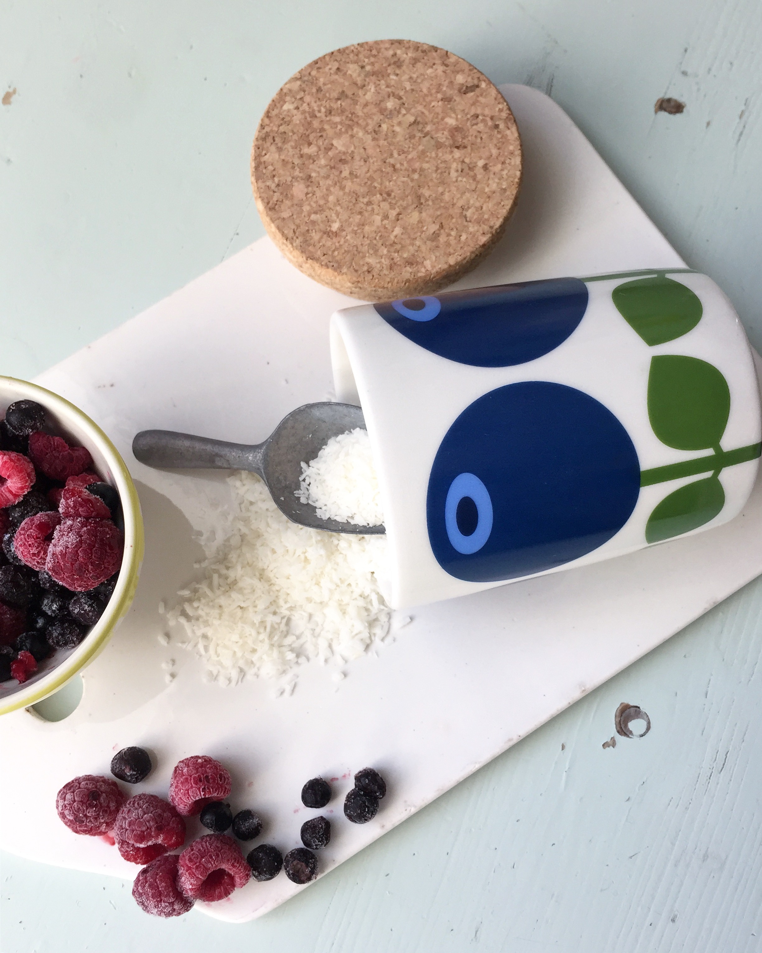 Burk Retro Bl&aring;b&auml;r, 0,2 L med korklock