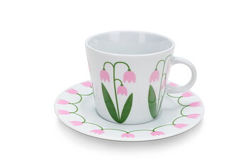 Kaffekopp med fat 25 cl, Linnea