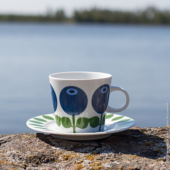 Cup with saucer 25 cl, Blueberry 
