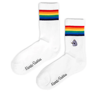Mårran tennis strumpor PRIDE vit, one size 36-42