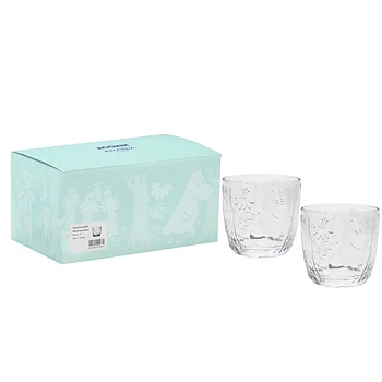 Muminglas 2-pack klar i fin presentförpackning, ARABIA MYSTICAL FOREST