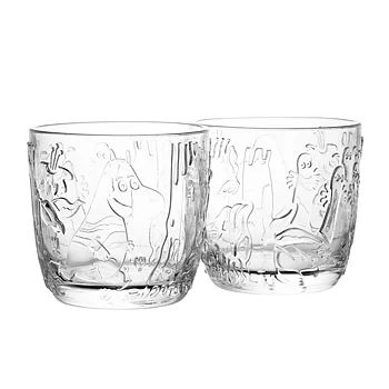 Muminglas 2-pack klar i fin presentförpackning, ARABIA MYSTICAL FOREST