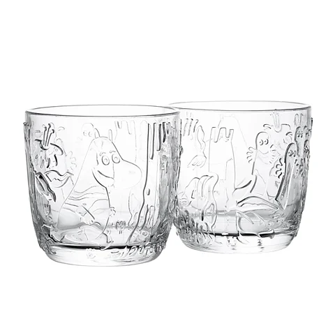 Muminglas 2-pack klar i fin presentförpackning, ARABIA MYSTICAL FOREST