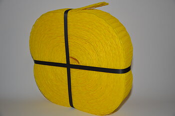 Emballagestrumpa 5-8,5 cm gul i rulle om 50 meter