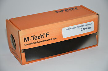 Rostfri folie 0,100 mm 150 x 2500 mm, rulle
