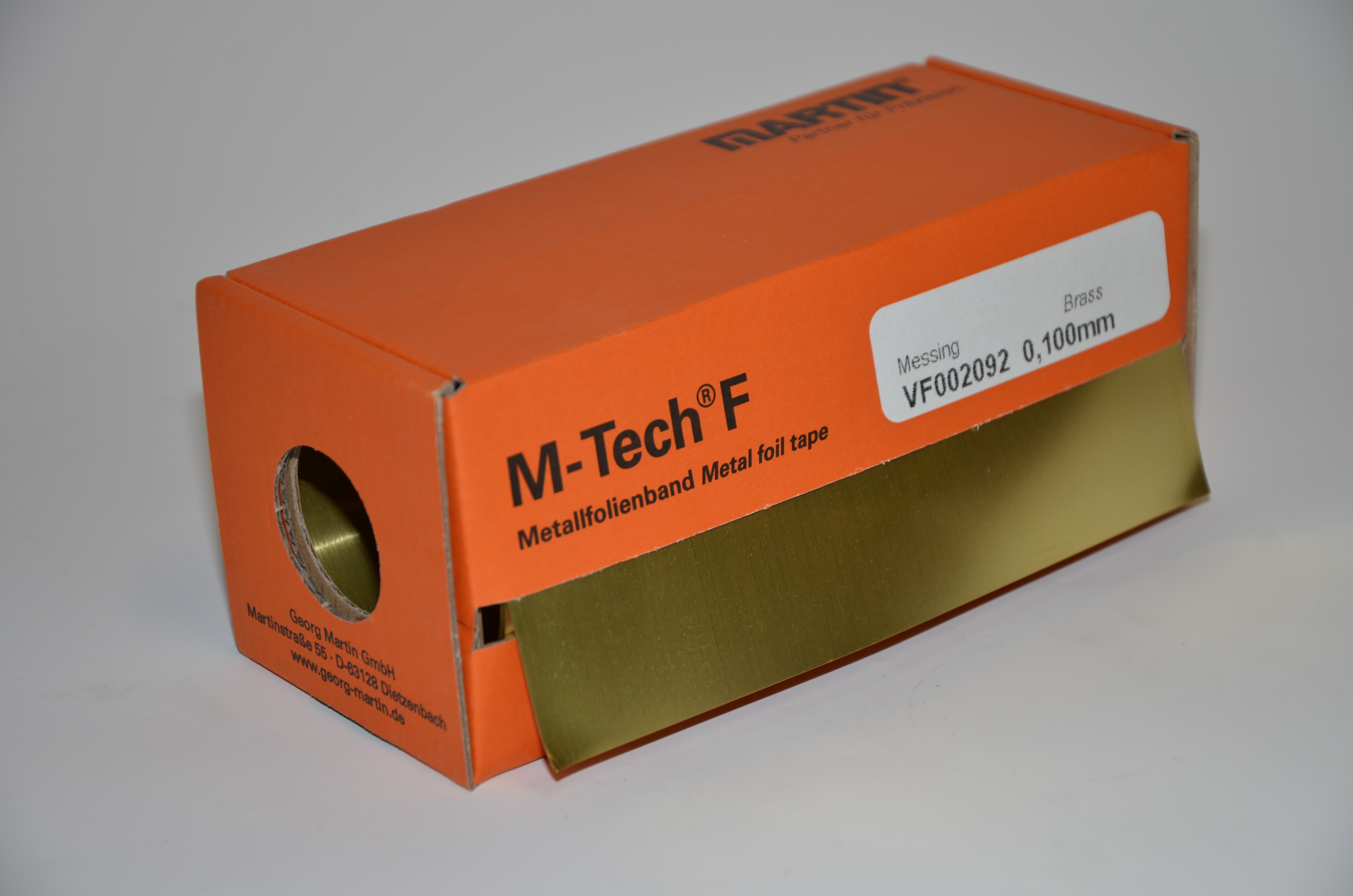 Mässingsfolie 0,100 mm 150 x 2500 mm, rulle