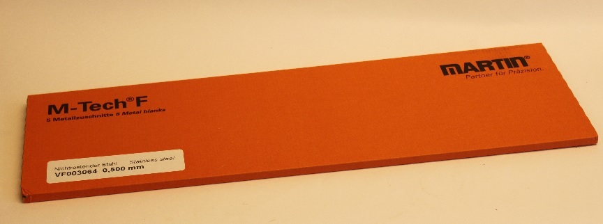 Rostfri folie 0,500 mm 5 ark á 150 x 500 mm - 2