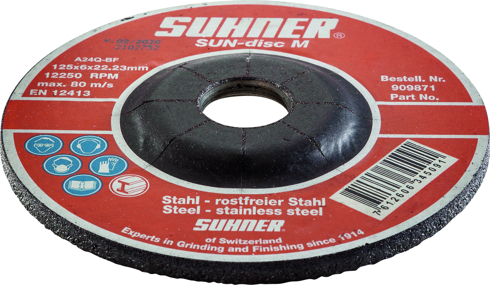 Slipskiva SUN-Disc M 125x6.0x22