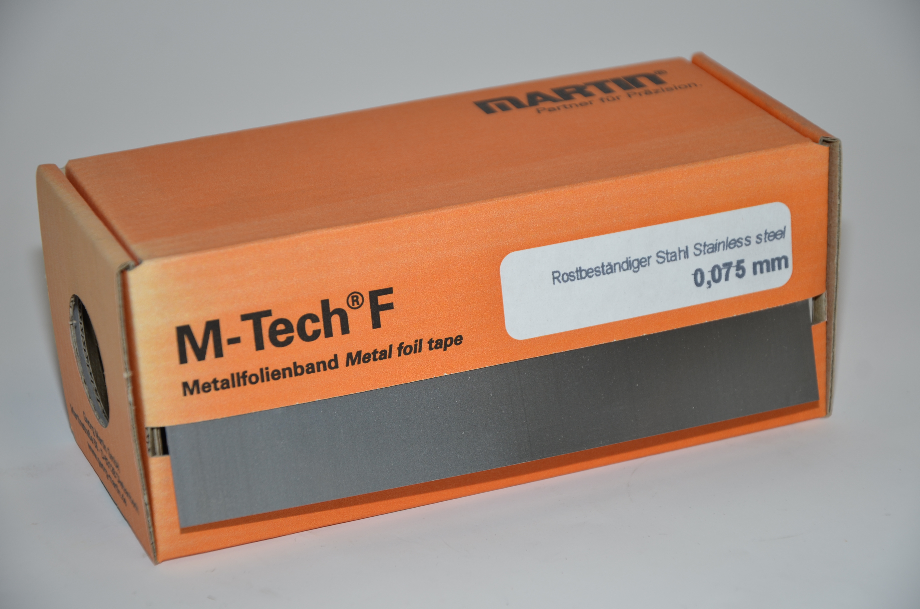 Rostfri folie 0,075 mm 150 x 2500 mm, rulle