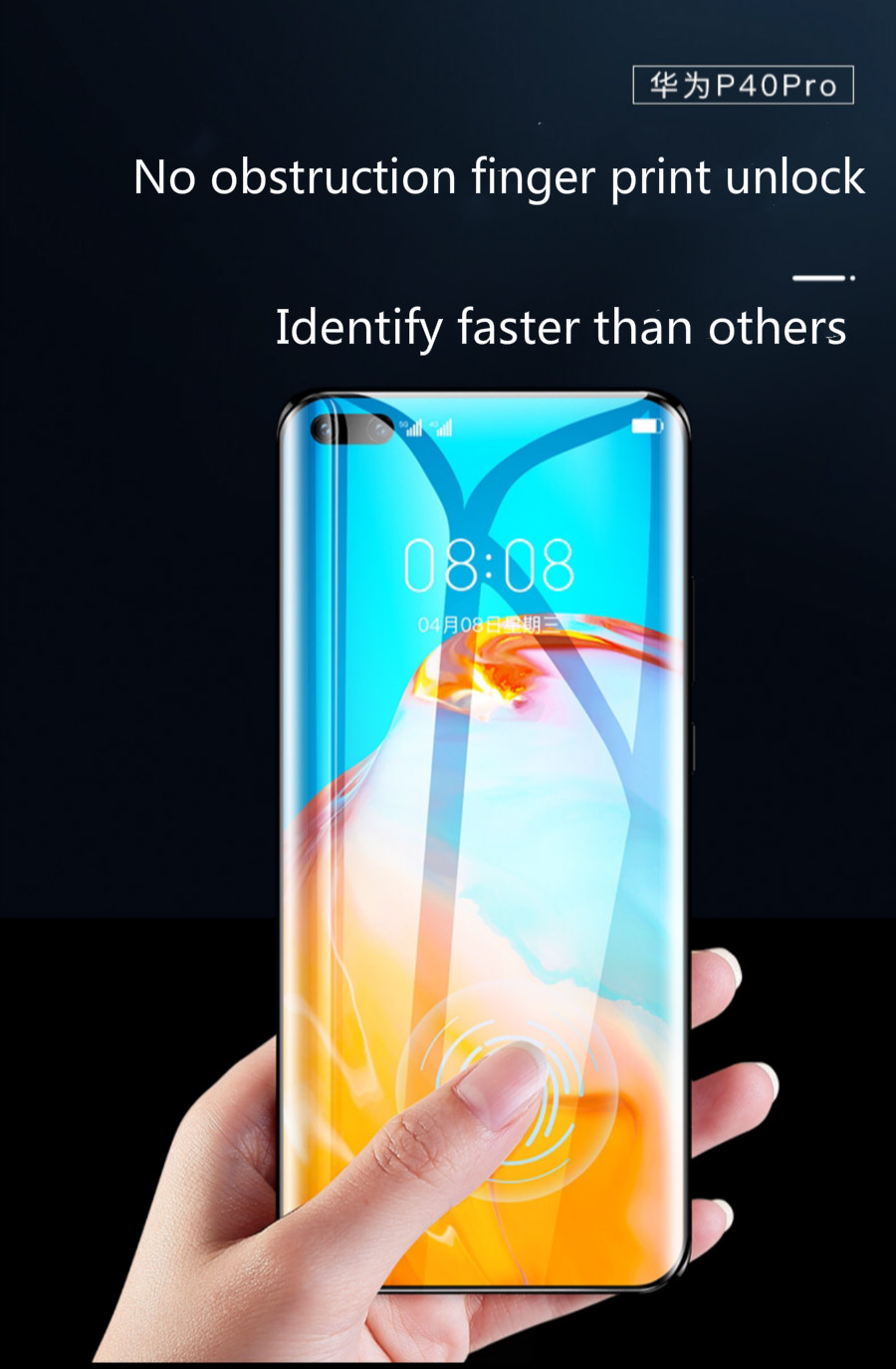 Huawei P40 Pro/P40 Pro+ Skärmskydd Ultraklart Härdat glas  - 5