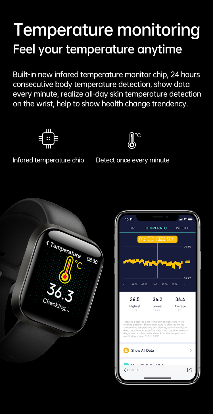 Multiple functions Large Full Touch Screen Sport Smart Watch GT1Pro - 5