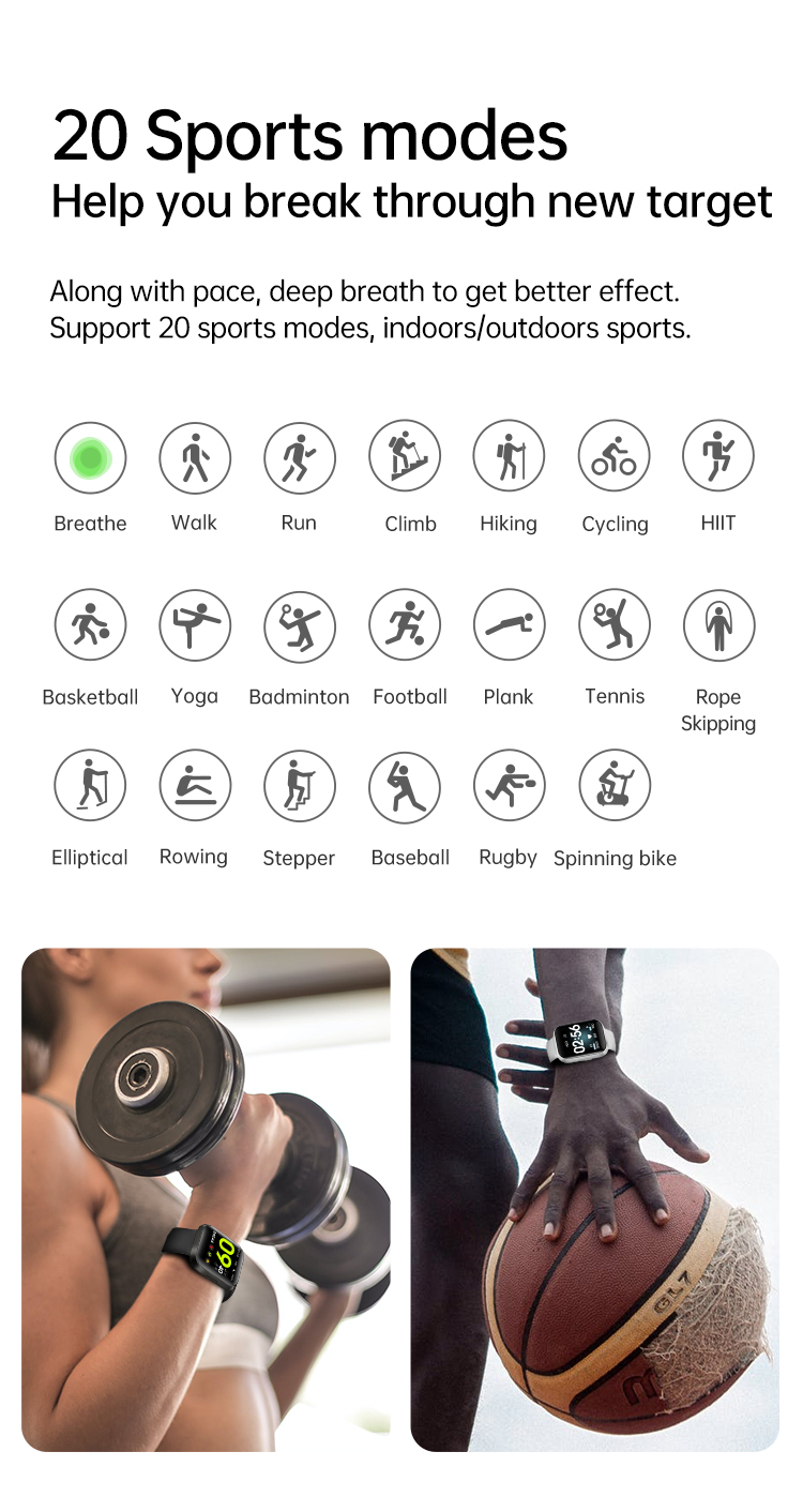 Multiple functions Large Full Touch Screen Sport Smart Watch GT1Pro - 7