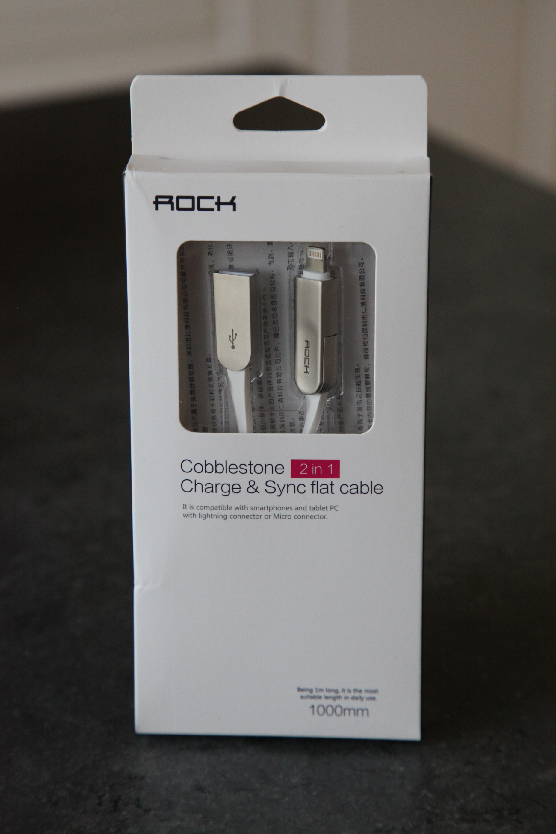 Cobbelstone 2- i -1 Laddning och Synk flatkabel  för Android-enheter, iPhone 5 / 5s, iPhone 6 / 6s, iPhone 6 Plus / 6s Plus - 4