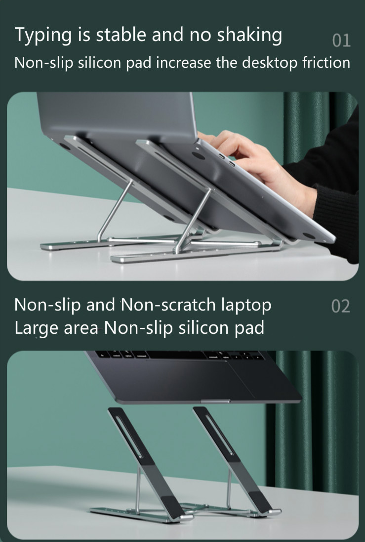 Laptop Stativ fällbart justerbart 6 nivåer - 3