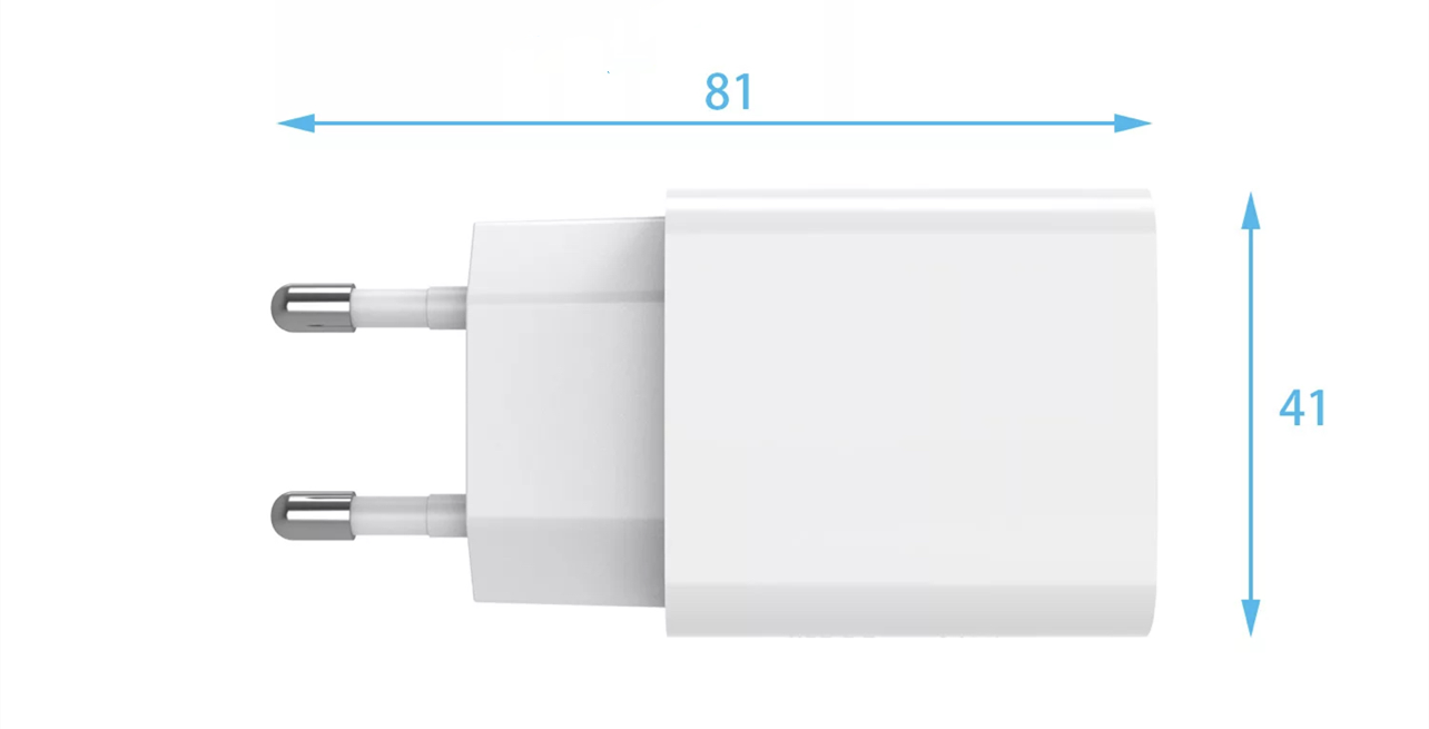 Laddare Badu PD 20W snabb laddare USB-A and USB-C Dual charging Snabbladdare Vit - 5