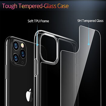 iPhone 11 Pro Tempered-Glass Case Skyddsskal Color: Clear