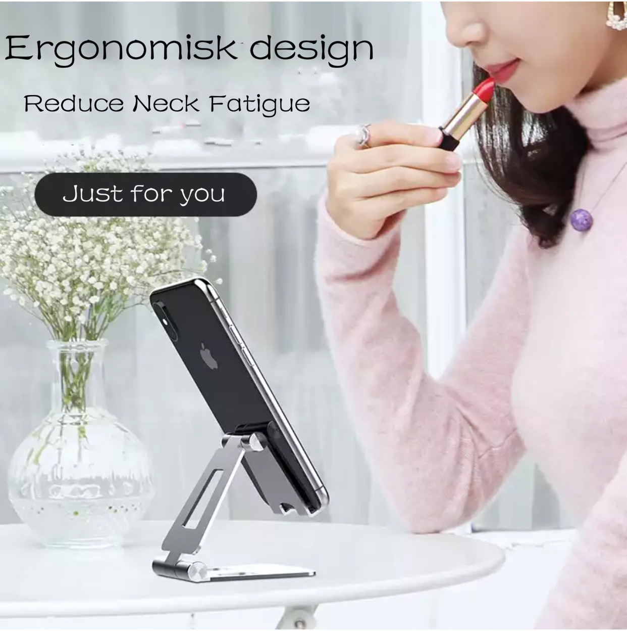 Foldable Aluminum stand for smart phone - 2