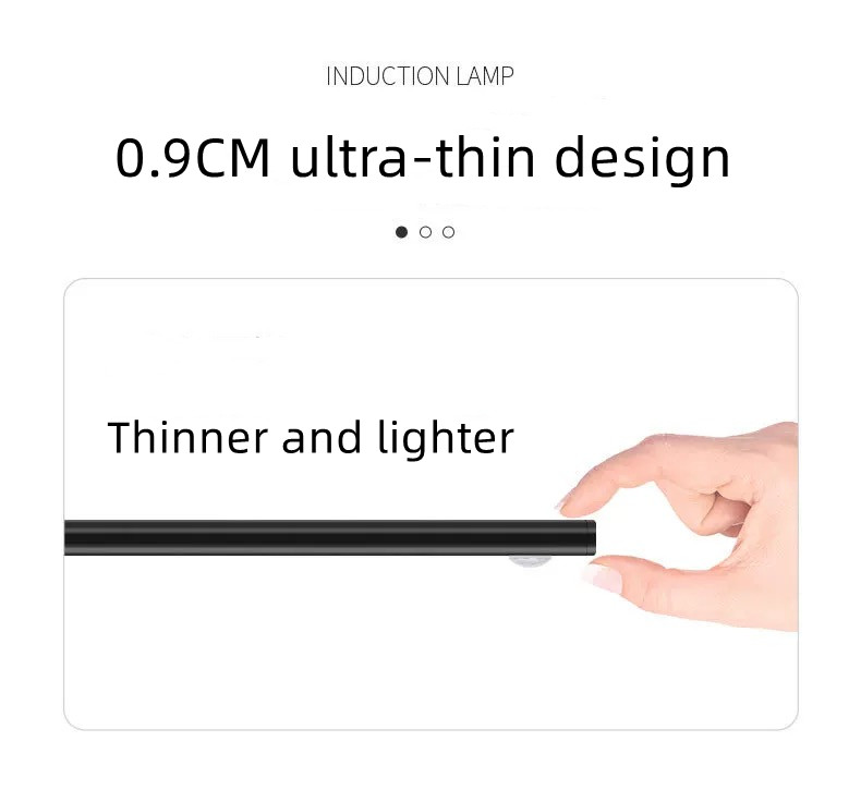 LED Lampa  L=20cm spar enegi tänds via rörelsedetektor USB Laddning  - 7