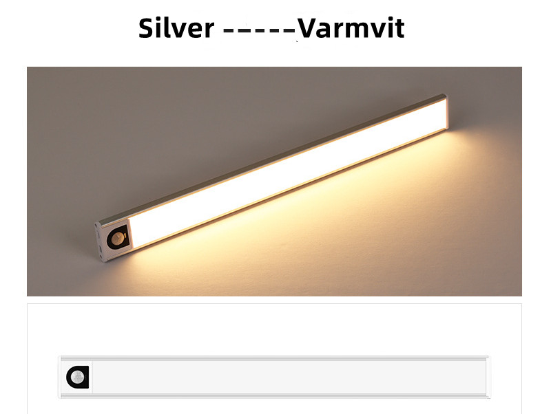 LED Lampa  L=20cm spar enegi tänds via rörelsedetektor USB Laddning  - 10