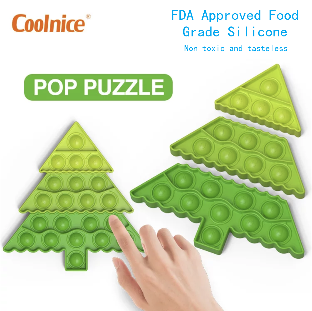 Fidget Pop it Pop Puzzle Julgran  Leksak/Sensory