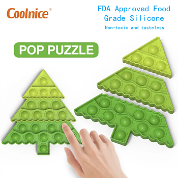 Fidget Pop it Pop Puzzle Julgran  Leksak/Sensory