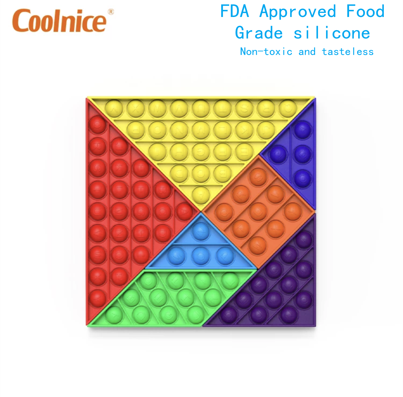 Fidget Pop it Pop Puzzle Tangram  Leksak/Sensory - 2