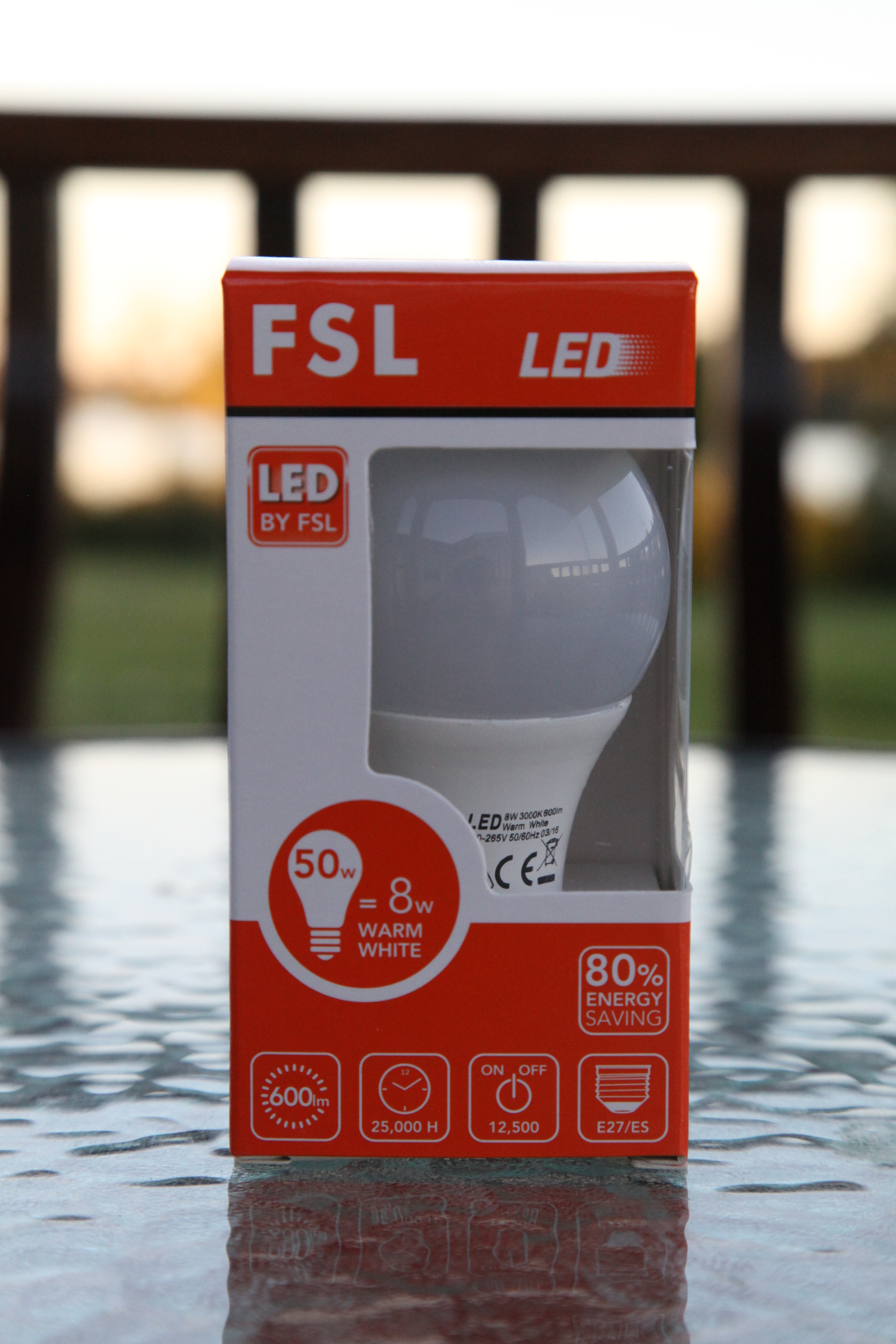  8W (50W) E27 3000K  FSL LED Normallampa600 Lumen 25000Hrs Lampor Glob  - 2