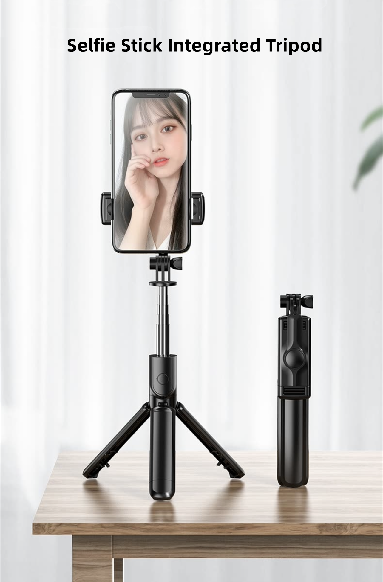 Selfie-stick selfiepinne  Bluetooth  Integrated Tripod Färg svart