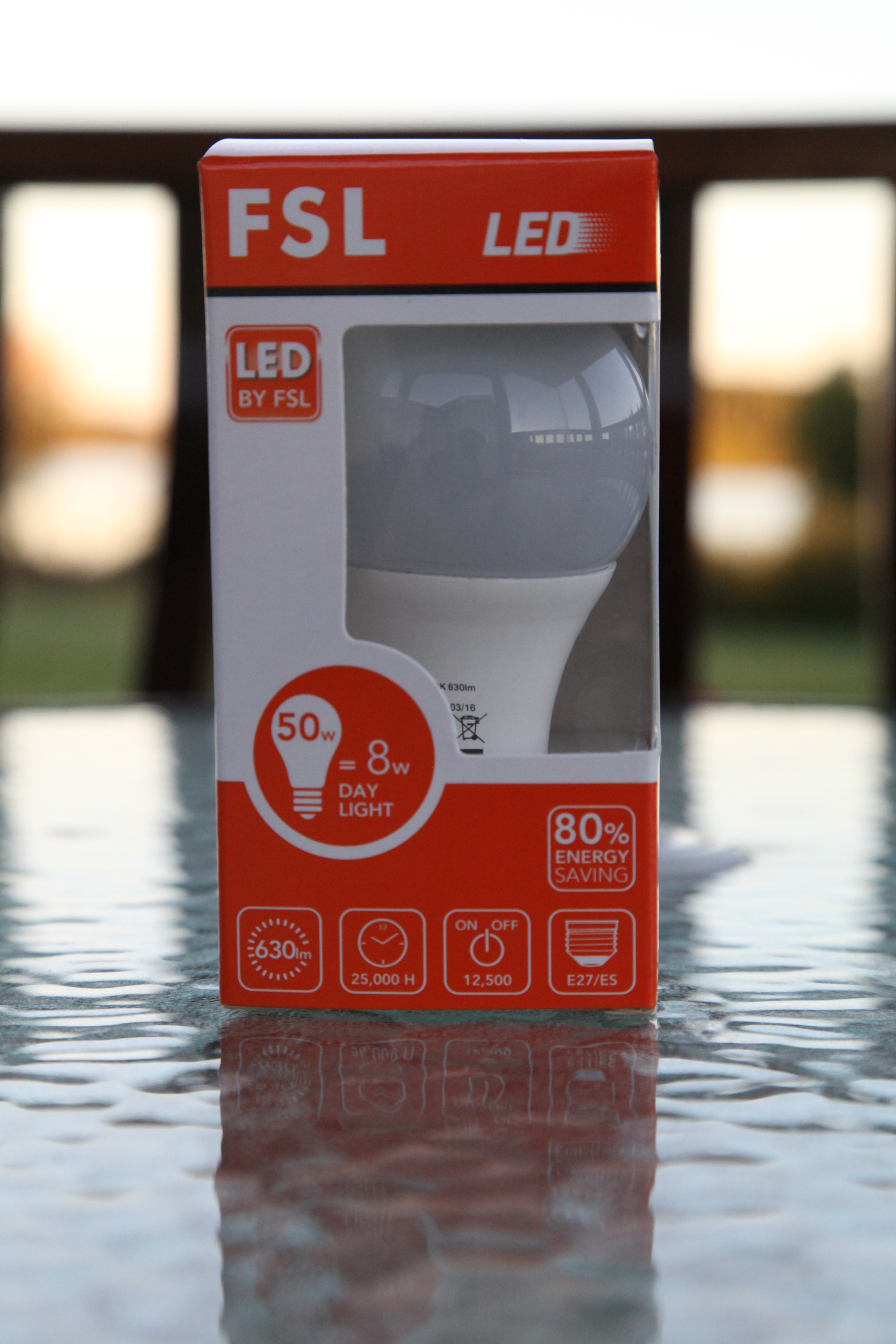 8W (50W) E27 6500K  FSL LED  Normallampa 630Lumen  25000Hrs Lampor Glob  - 2
