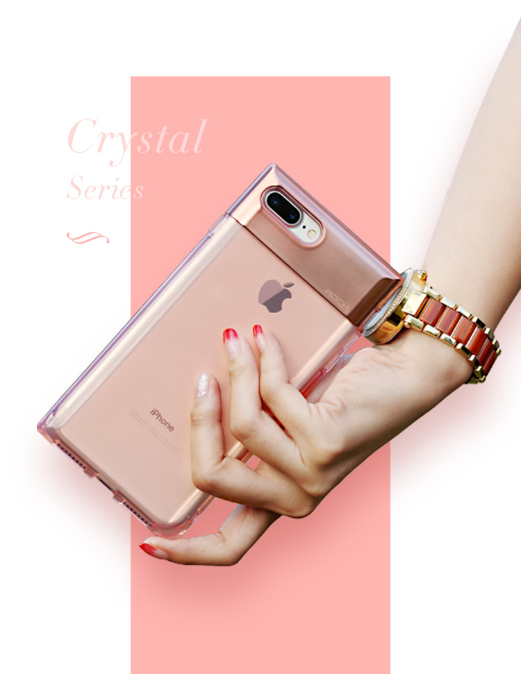 iPhone 7 Skyddsskal Crystal serie färg Rose Guld - 3