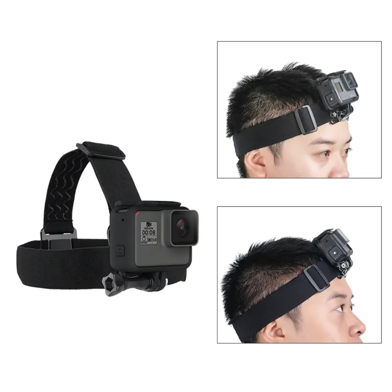 TELESIN Action Camera Head Strap huvudband for GoPro , DJI  insta 360   - 2