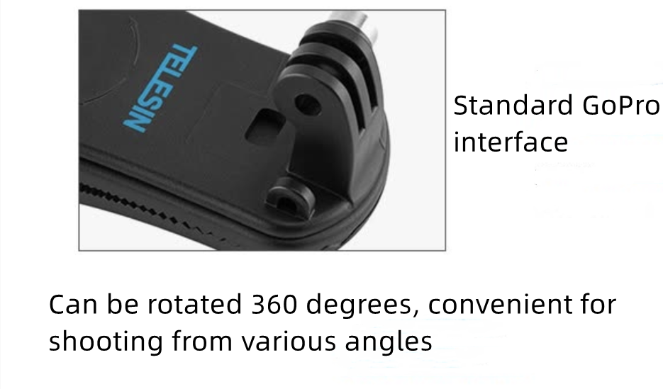TELESIN Action Camera 360 degree Backpack clip  monteringsfäste för ryggsäck - 6