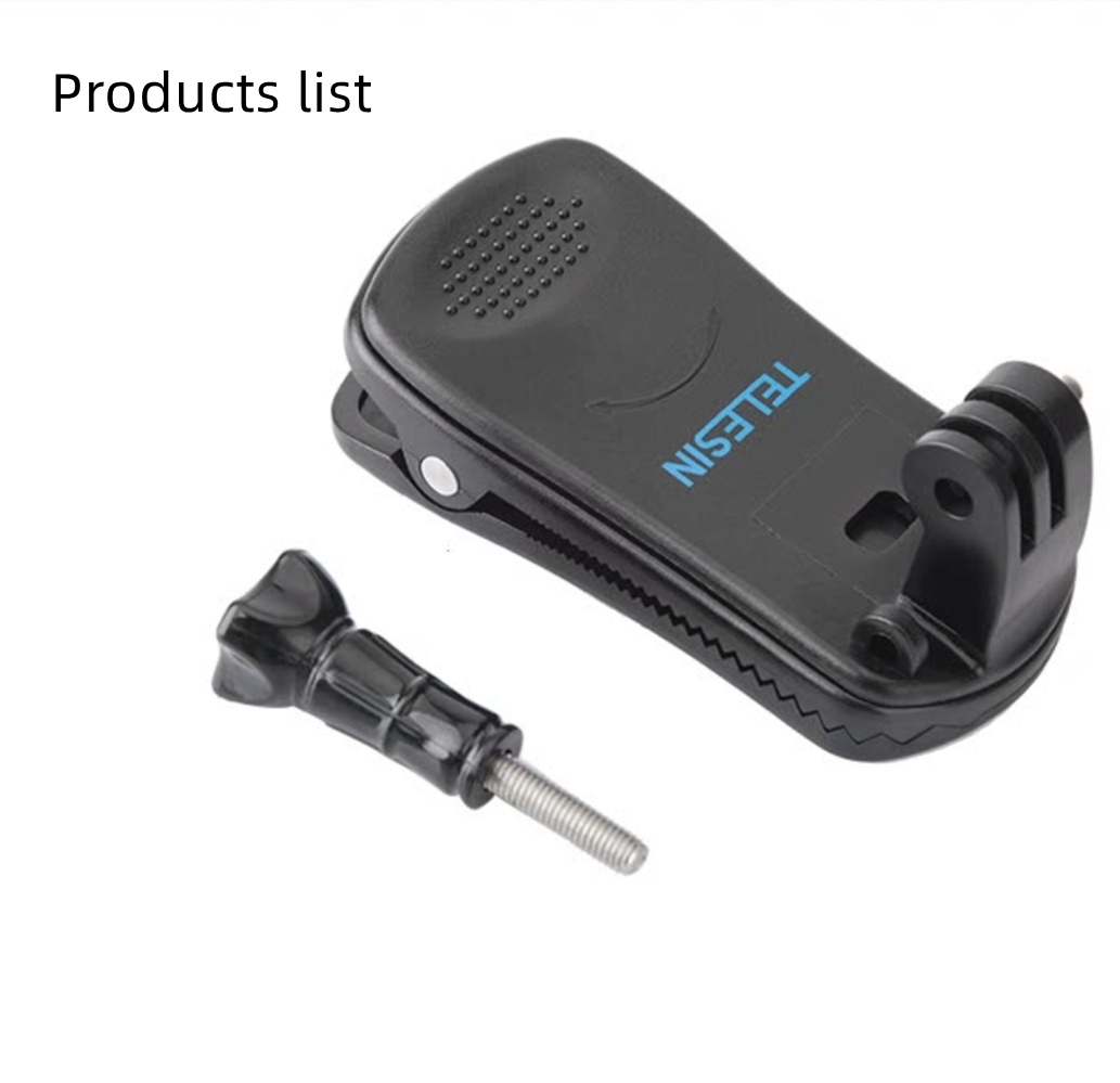 TELESIN Action Camera 360 degree Backpack clip  monteringsfäste för ryggsäck - 7