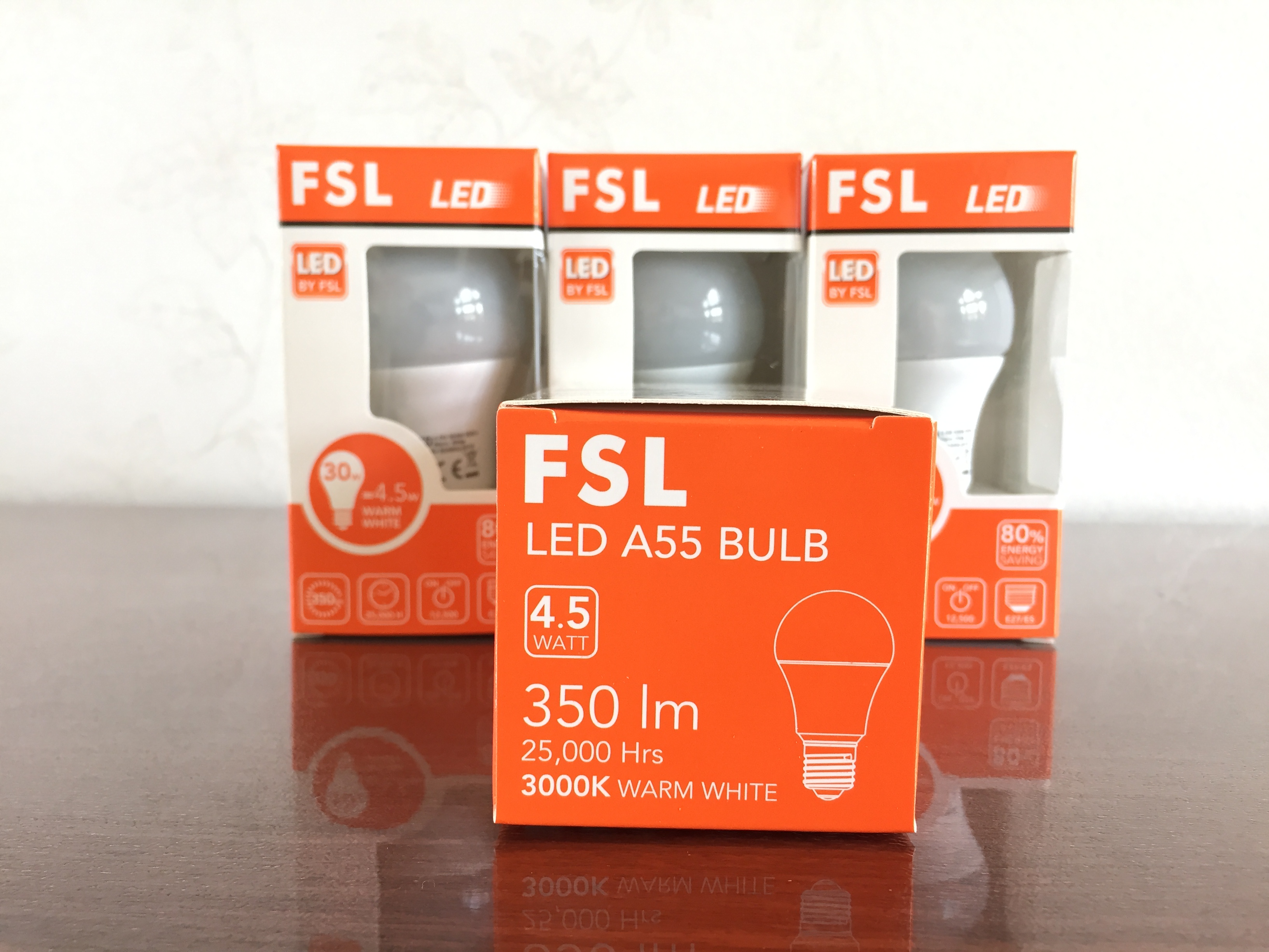 Paket 4st 4.5W 3000K   LED Normallampa  E27 350 Lumen 25000Hrs   Lampor  Glob - 2