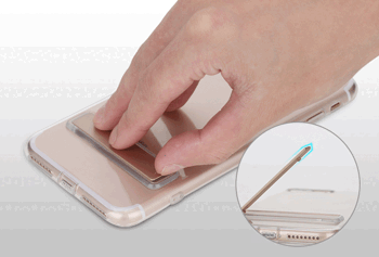 Iphone 7 Plus Skyddsskal för TPU  serie med  stöd Guld färg