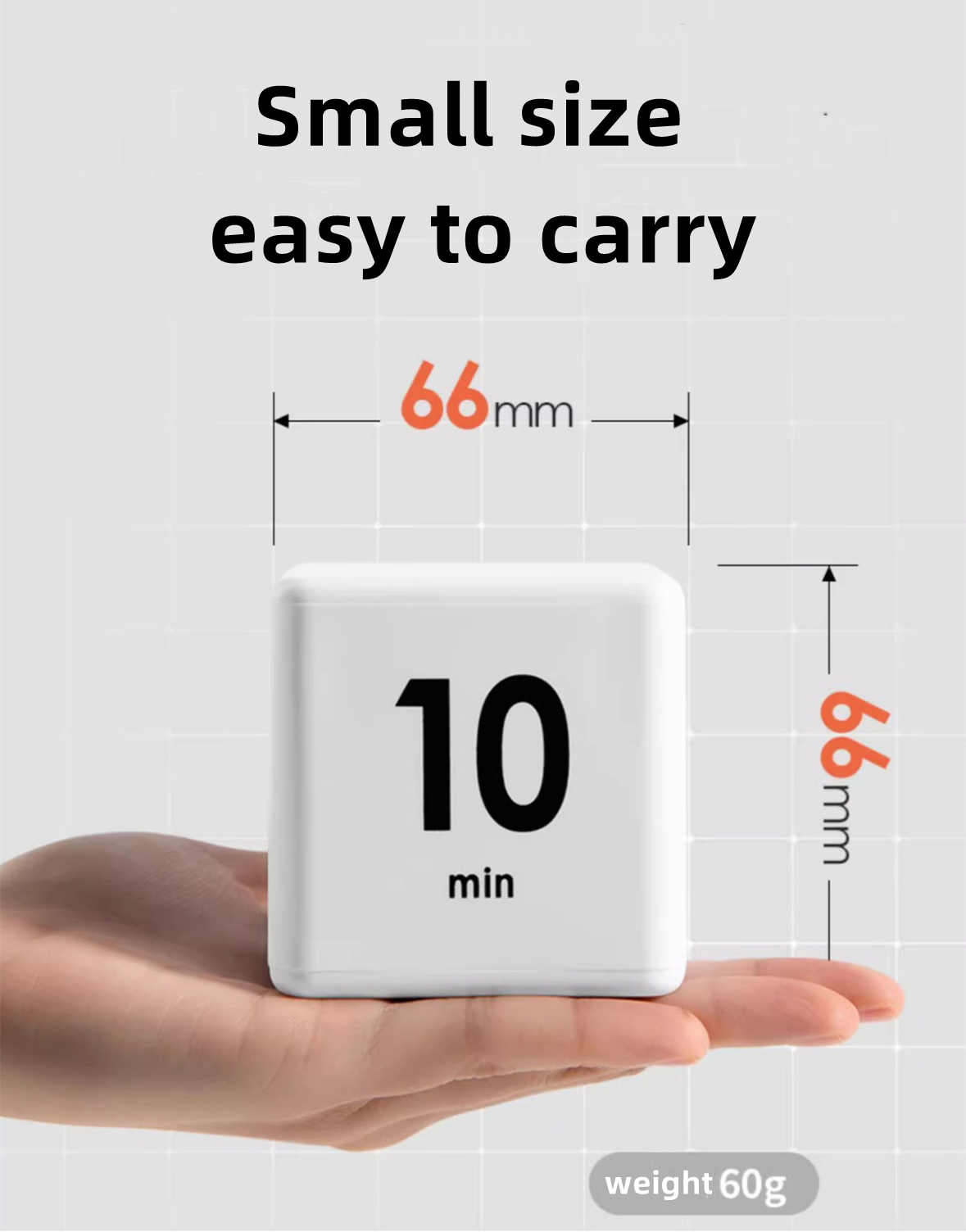 Cube Timer, Nyhet Tidmätning, Rulla över timer, lämplig för många behov. 15-20-30-60 - 6