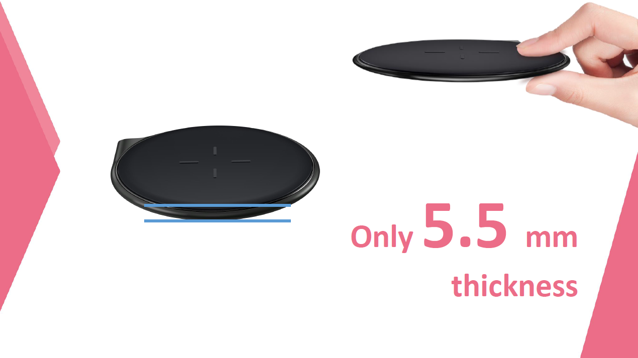 Tray Wireless Charger ECW1  for iPhone X,  8/8 plus, Samsung S8/S8+, S7/S7 edge, S6/S6 edge /S6 edge+, Samsung Note 5, Note 8 - 9
